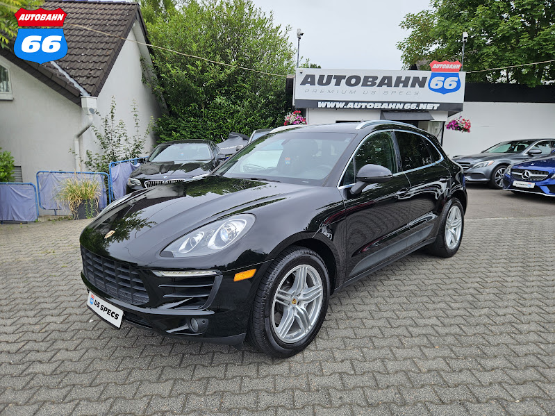 Tax-free 2015 Porsche Macan S black front three-quarter — Autobahn66 Germany